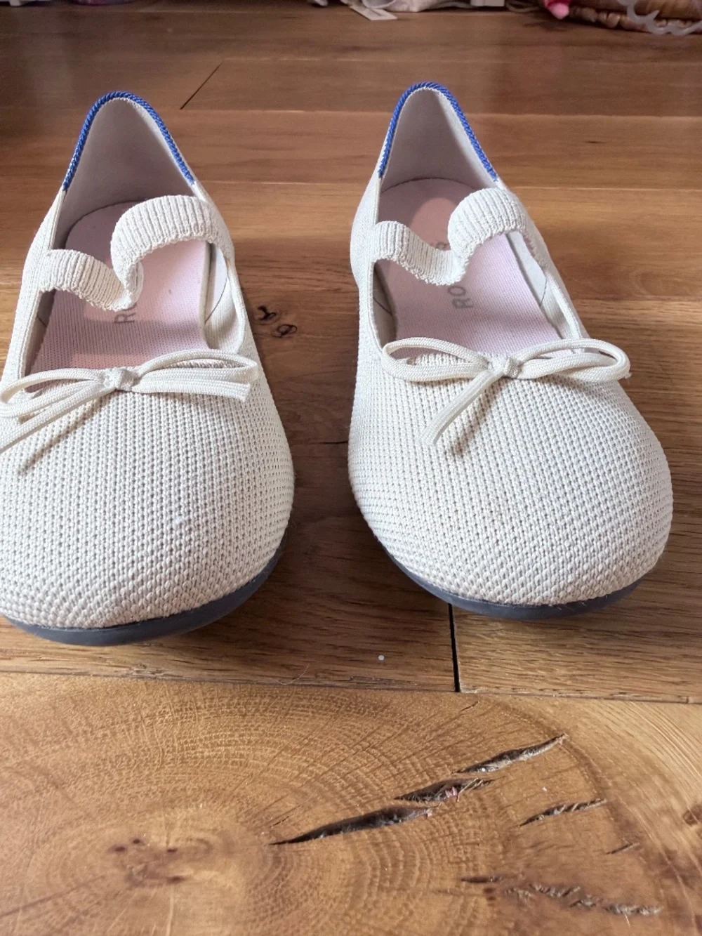 Rothy’s Kids ivory Mary Jane flat